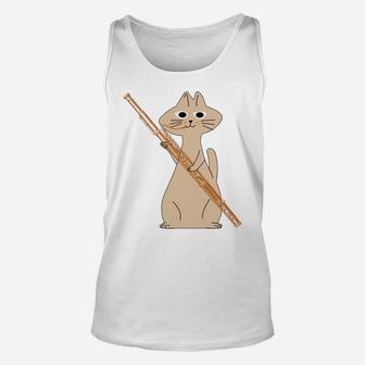 Funny Cat Playing Bassoon Play Orchestra Music Cat Lovers Unisex Tank Top | Crazezy AU