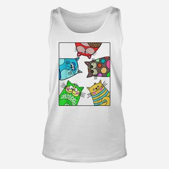 Funny Cute Cats, Cat Lovers Unisex Tank Top | Crazezy CA