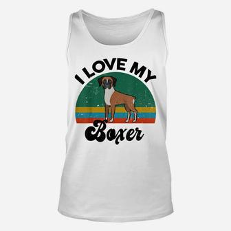 Funny I Love My Boxer For Dog Mom Dad Lover Unisex Tank Top | Crazezy