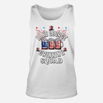 Funny Lake George Drinking Squad 4Th Of July Usa Flag Beer Unisex Tank Top | Crazezy CA