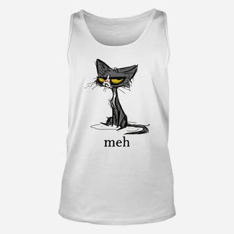 Funny Meh Cat, Funny Siamese Meh Cat Gifts For Cat Lovers Unisex Tank Top | Crazezy CA