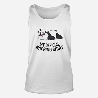 Funny Panda My Official Napping Pyjama Cute Panda Unisex Tank Top | Crazezy UK