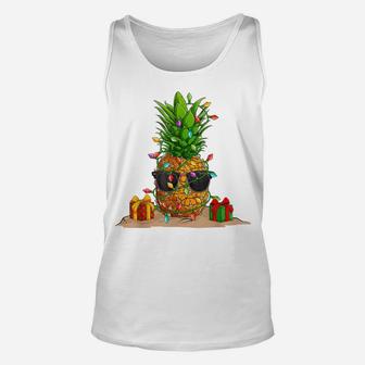 Funny Pineapple Christmas Tree Lights Xmas Gifts Unisex Tank Top | Crazezy CA