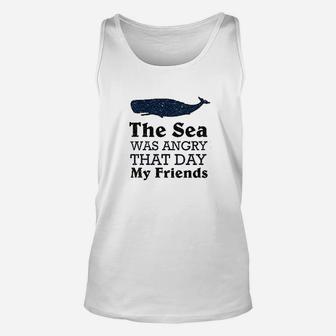 Funny Tv Vandelay Sea Was Angry That Day Costanza Unisex Tank Top | Crazezy