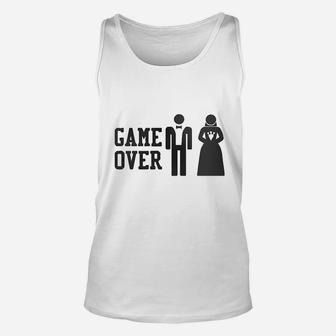 Game Over Mesh Cap Funny Bachelor Party Wedding Humor Trucker Hat Unisex Tank Top | Crazezy
