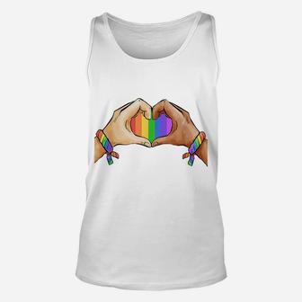 Gay Pride Clothing Lgbt Rainbow Flag T Shirt Tee Heart Unity Unisex Tank Top | Crazezy