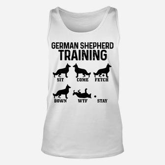 German Shepherd Training Funny Dog German Shepherd Mom Dad Unisex Tank Top | Crazezy