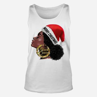 Gifts Afro Diva Merry Christmas Santa Melanin Black Queen Sweatshirt Unisex Tank Top | Crazezy CA