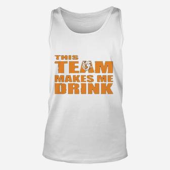 Gildan This Team Makes Me Drink Chicago Navy Unisex Tank Top | Crazezy DE