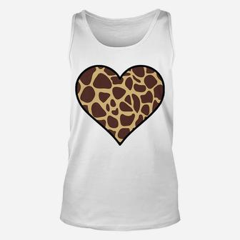 Giraffe Animal Print Heart Unisex Tank Top | Crazezy DE