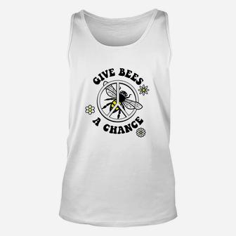 Give Bees A Chance Groovy 60s Unisex Tank Top - Thegiftio UK