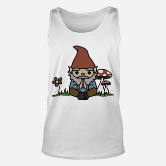 Gnomaste Meditating Gnome Cute Funny Yoga Sweatshirt Unisex Tank Top | Crazezy CA