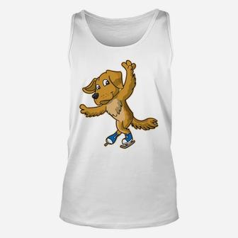Golden Retriever Figure Skating Unisex Tank Top - Thegiftio