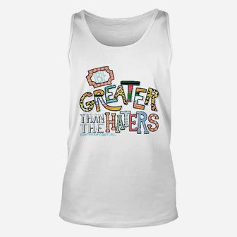 Greater Than The Haters Tropical Blue Unisex Tank Top | Crazezy