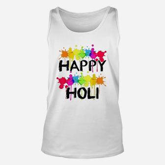 Happy Holi Indian Spring Festival Of Colors Unisex Tank Top | Crazezy