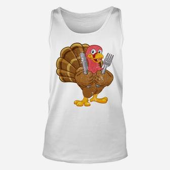 Happy Thanksgiving Day Feast Grateful Party Turkey Sweatshirt Unisex Tank Top | Crazezy CA