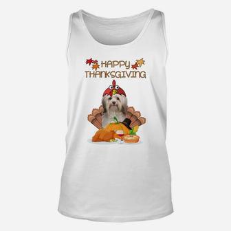 Happy Thanksgiving Day Havanese Gift Dog Funny Turkey Sweatshirt Unisex Tank Top | Crazezy