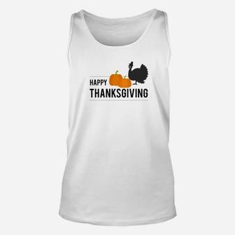 Happy Thanksgiving Turkey Thanksgiving Unisex Tank Top - Thegiftio UK
