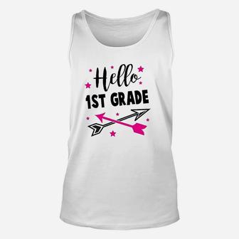 Hello 1St Grade With Stars Youth Unisex Tank Top | Crazezy