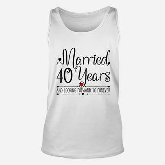 Her Just Married 40 Years Ago Unisex Tank Top | Crazezy UK