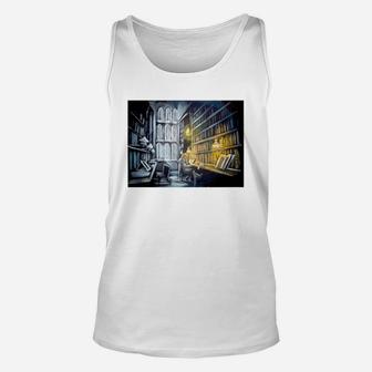 Hermione Studying In The Library Unisex Tank Top - Thegiftio UK