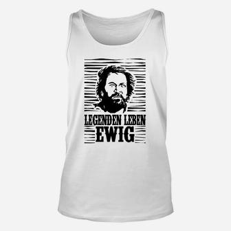 Herren-Unisex TankTop mit Portrait Legenden leben ewig – Klassisch Weiß - Seseable