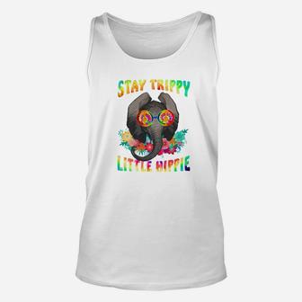 Hippie Life Elephant Hippie Stay Trippy Little Hippie Unisex Tank Top - Thegiftio