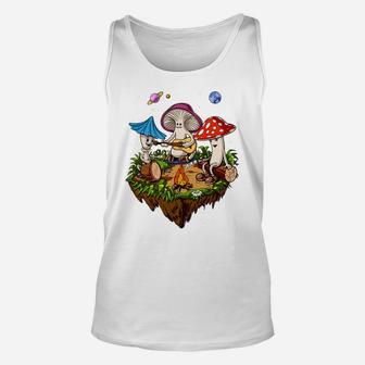 Hippie Mushrooms Camping Psychedelic Forest Fungi Festival Unisex Tank Top | Crazezy UK