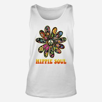 Hippie Soul Shirt Flower Power Peace Sign 60S 70S Tie Dye Sweatshirt Unisex Tank Top | Crazezy