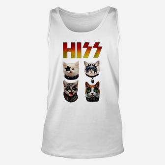Hiss Cats Kittens Rock And Roll Band Unisex Tank Top - Thegiftio UK