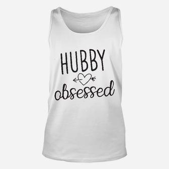 Hubby Obsessed Letter Print Unisex Tank Top | Crazezy