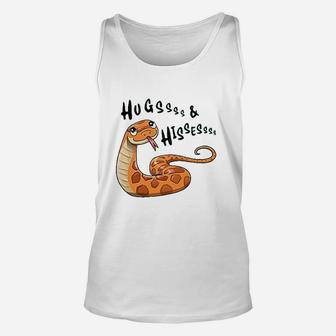Hugs And Hisses Cute Snake For Valentines Day Unisex Tank Top | Crazezy