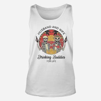 Husband And Wife Drinking Buddies For Life Unisex Tank Top | Crazezy