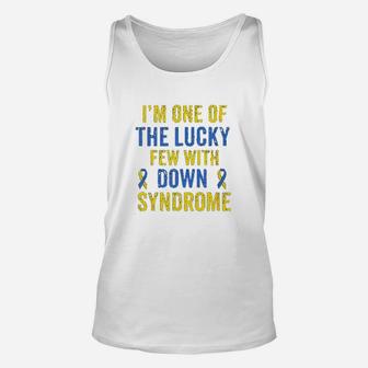 I Am One Of The Lucky Few Down Syndrome Unisex Tank Top - Thegiftio UK