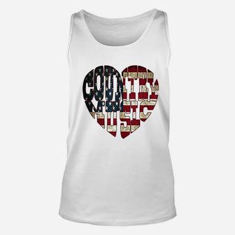 I Love America Country Music Patriotic Usa Flag Unisex Tank Top - Thegiftio