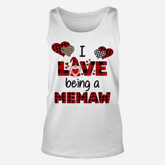 I Love Being A Memaw - Gnome Heart Valentine Day Unisex Tank Top | Crazezy
