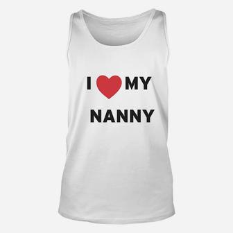 I Love Heart My Nanny Unisex Tank Top | Crazezy CA