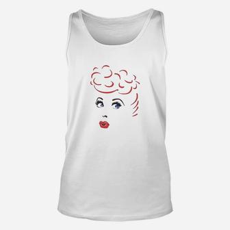 I Love Lucy Lines Face Unisex Tank Top | Crazezy UK