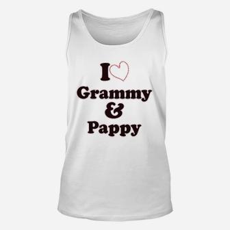 I Love My Grammy And Pappy Grandparents Unisex Tank Top | Crazezy DE