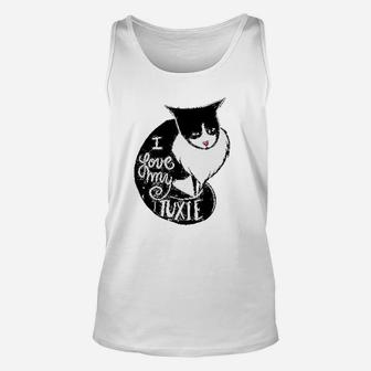 I Love My Tuxie Fun Tuxedo Cat Unisex Tank Top | Crazezy
