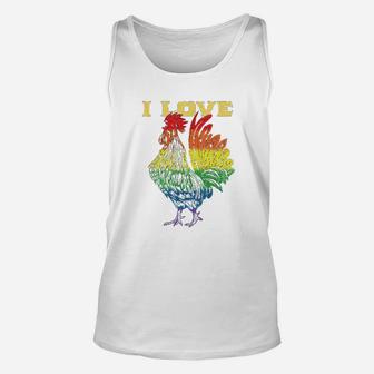 I Love Rooster Unisex Tank Top - Thegiftio