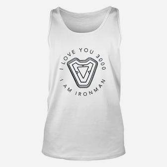 I Love You 3000 Quote Circle Unisex Tank Top | Crazezy UK