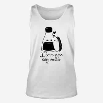 I Love You Soy Much Black Valentine Gift Happy Valentines Day Unisex Tank Top - Seseable