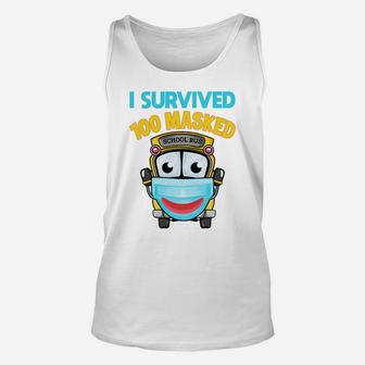 I Survived 100 Masked School Days Funny 100 Days Of School Sweatshirt Unisex Tank Top | Crazezy CA