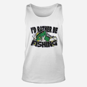 I'd Rather Be Fishing Unisex Tank Top | Crazezy