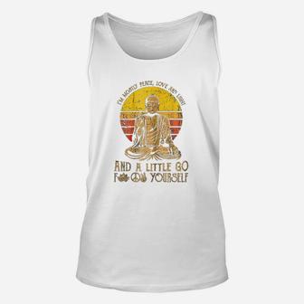 Im Mostly Peace Love And Light And A Little Yoga Unisex Tank Top | Crazezy