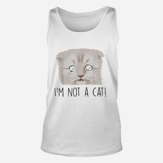 Im Not A Cat I Am Not A Cat Funny Zoom Call Cat Unisex Tank Top | Crazezy AU