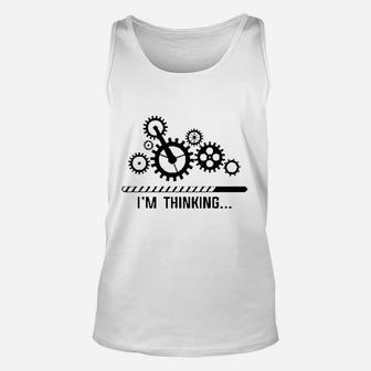 Im Thinking Unisex Tank Top - Thegiftio