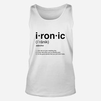 Ironic Isnt It Unisex Tank Top - Thegiftio UK