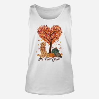 It's Fall Y'all Funny Golden Retriever -Autumn Dog Lover Sweatshirt Unisex Tank Top | Crazezy CA